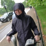 Ready for rain on our bike ride...